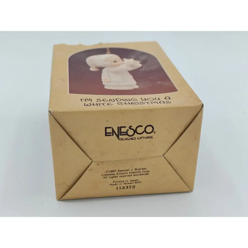 Precious Moments Im Sending You A White Christmas 112372 Enesco 1987 Ornament